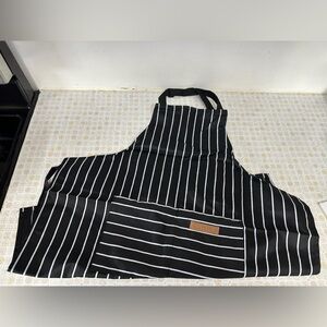 Black and White Striped Apron